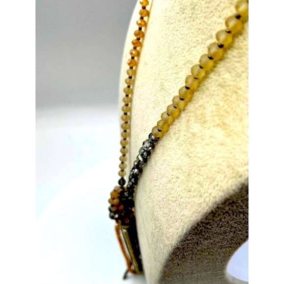 Long Beaded Tassel Necklace With Sparkling Beads & Mixed Colors. A51 - Picture 5 of 8